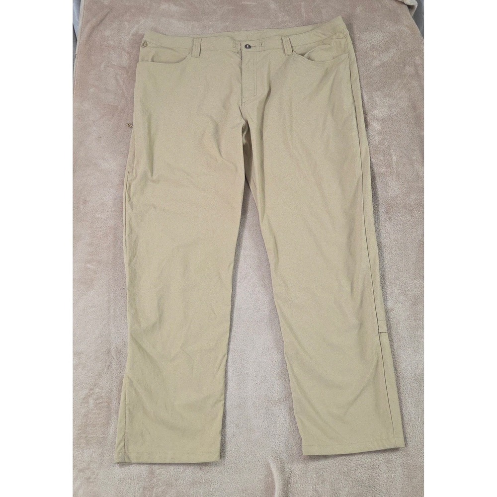 Patagonia Quandary Pants Men‎ 44 Khaki Beige Hiking Outdoors Casual Stretch EUC